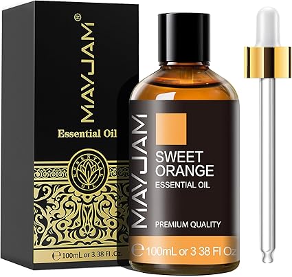 MAYJAM Süße Orange Ätherisches Öl 100ML, Süße Orangeöl für Diffusor, Luftbefeuchter, DIY, Home，Wardrobes