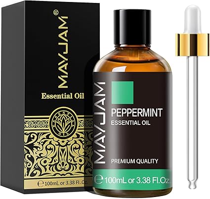 MAYJAM Pfefferminze Ätherisches Öl 100ML, Pfefferminzöl für Diffusor, Luftbefeuchter, DIY, Home,Wardrobes